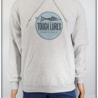 Blue & Black Tough Lures Logo Ash Gray Pullover Hoodie