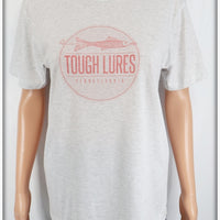 Pink Tough Lures Logo Light Granite T-Shirt