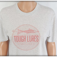 Pink Tough Lures Logo Light Granite T-Shirt