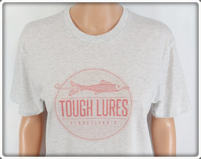 Pink Tough Lures Logo Light Granite T-Shirt