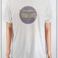 Purple & Yellow Tough Lures Logo Light Granite T-Shirt