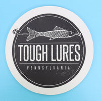 Black Tough Lures Logo Round Mouse Pad