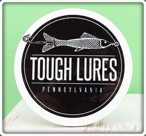 Black Tough Lures Logo Round Coaster