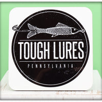 Black Tough Lures Logo Square Coaster