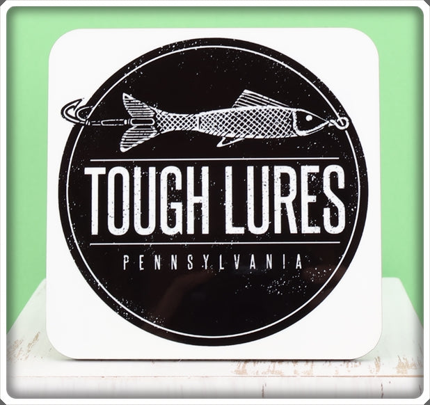 Black Tough Lures Logo Square Coaster