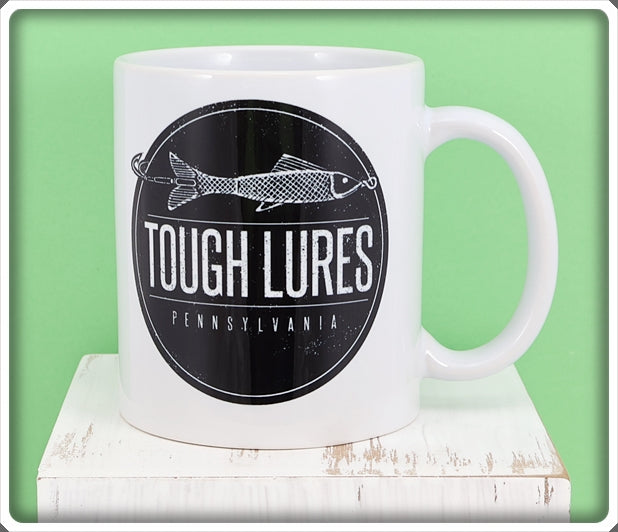 Black Tough Lures Logo White Mug