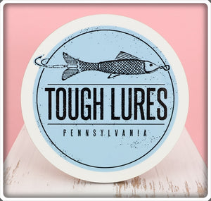 Blue & Black Tough Lures Logo Round Coaster