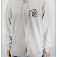 I Buy Old Fishing Tackle Ash Gray Zipper Hoodie - Front Only