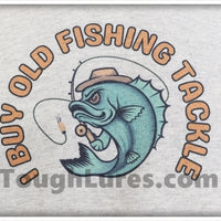 I Buy Old Fishing Tackle Ash Gray Zipper Hoodie - Front Only