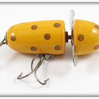 Vintage Pflueger Yellow Gold Spots Globe Lure