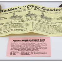Heddon Glow Worm Crazy Crawler In Box 2120 GW
