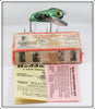 Vintage Heddon Glow Worm Crazy Crawler Lure In Box 2120 GW