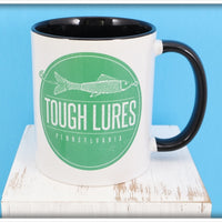 Green Tough Lures Logo Black Handle Mug