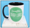 Green Tough Lures Logo Black Handle Mug