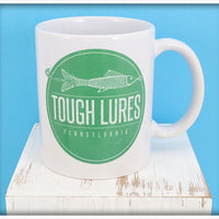 Green Tough Lures Logo White Mug