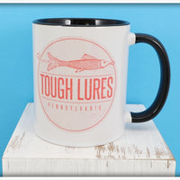 Pink Tough Lures Logo Black Handle Mug