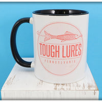 Pink Tough Lures Logo Black Handle Mug