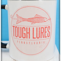 Pink Tough Lures Logo Black Handle Mug