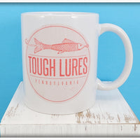 Pink Tough Lures Logo White Mug