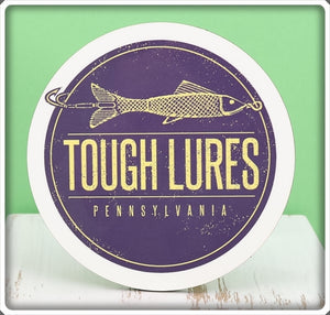 Purple & Yellow Tough Lures Logo Round Coaster