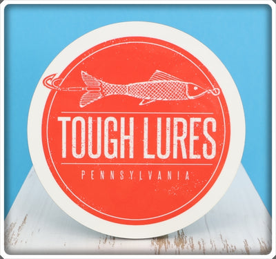 Red Tough Lures Logo Round Coaster