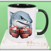 Tough Lures Boxing Shark Black Handle Mug