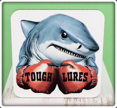 Tough Lures Boxing Shark Square Coaster