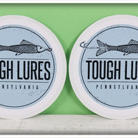 Blue & Black Tough Lures Logo Sticker Pair