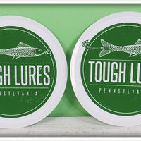 Green Tough Lures Logo Sticker Pair