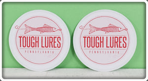 Pink Tough Lures Logo Sticker Pair