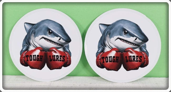 Tough Lures Boxing Shark Sticker Pair