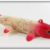 Bear Creek Bait Co. Red & White With Glitter Ice King Spearing Decoy In Box