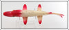 Bear Creek Bait Co. Red & White With Glitter Ice King Spearing Decoy In Box