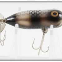 Vintage Heddon Fish Flash Silver & Black Tiny Torpedo Lure 