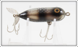 Vintage Heddon Fish Flash Silver & Black Tiny Torpedo Lure 