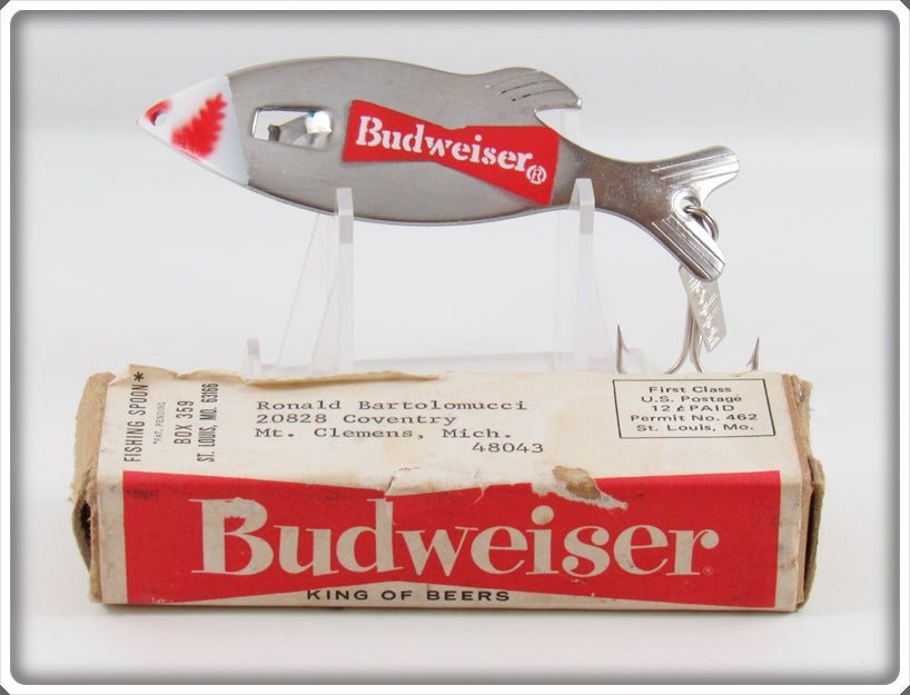 budweiser can fishing lure Vintage Heddon Budweiser The Growler Can Opener Lure In Box For Sale