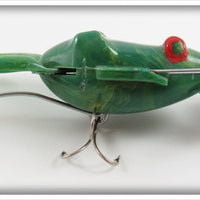 Vintage Action Frog Corp Green Live Action Frog Lure 