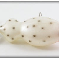 Vintage Tom Mann White Black Spots Frog Mann Lure