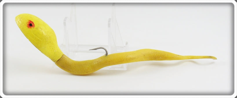 Leurre de pêche Fred Arbogast Jitterbug jaune et rouge vintage Leurre de pêche Fred Arbogast Jitterbug jaune et rouge vintage
