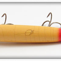 Heddon White With Red Eyes & Tail Torpedo 132