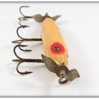 Heddon White With Red Eyes & Tail Torpedo 132