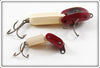 Heddon Red Head White Stingaree & Tiny Stingaree Pair