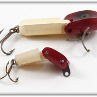 Heddon Red Head White Stingaree & Tiny Stingaree Pair