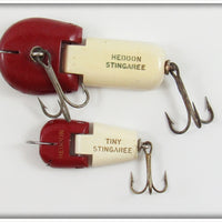 Heddon Red Head White Stingaree & Tiny Stingaree Pair