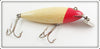 Vintage Creek Chub Red Slant Head White No Eye Wiggler Lure