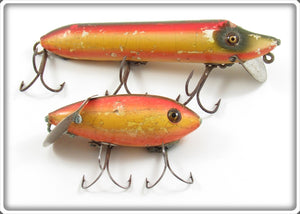 Vintage Heddon Rainbow Midget Crab & Vamp Lure Pair