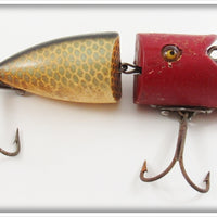 Vintage Heddon Red Head Shiner Zig Wag Jr Lure 8349PRH 