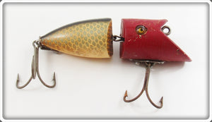 Vintage Heddon Red Head Shiner Zig Wag Jr Lure 8349PRH 