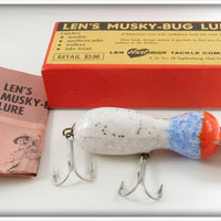 Vintage Len Hartman Blue Bee Musky Bug Lure In Box 