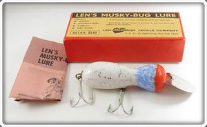 Vintage Len Hartman Blue Bee Musky Bug Lure In Box 